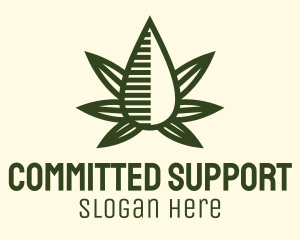 Marijuana Hemp Oil Extract logo design