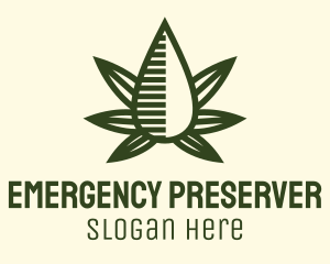 Marijuana Hemp Oil Extract logo design