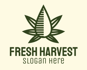 Marijuana Hemp Oil Extract logo design