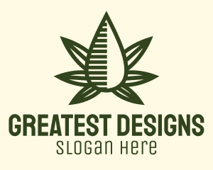 Marijuana Hemp Oil Extract logo design