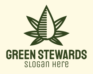 Marijuana Hemp Oil Extract logo design