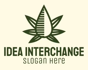 Marijuana Hemp Oil Extract logo design