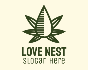 Marijuana Hemp Oil Extract logo design