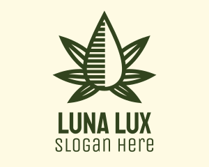 Marijuana Hemp Oil Extract logo design