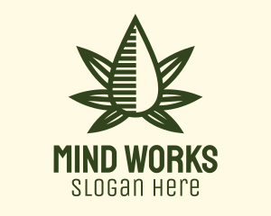 Marijuana Hemp Oil Extract logo design