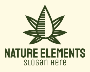 Marijuana Hemp Oil Extract logo design