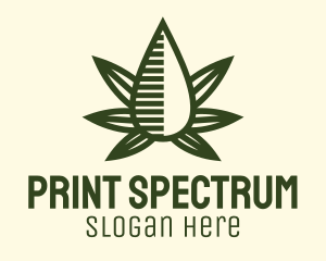 Marijuana Hemp Oil Extract logo design