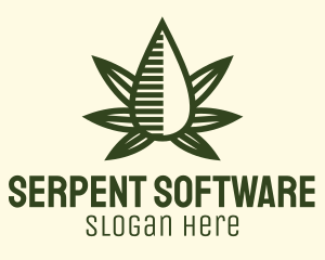 Marijuana Hemp Oil Extract logo design