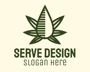 Marijuana Hemp Oil Extract logo design