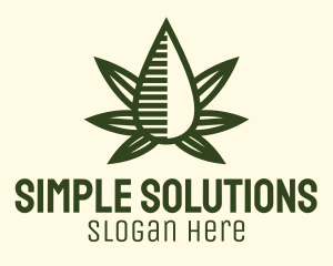 Marijuana Hemp Oil Extract logo design