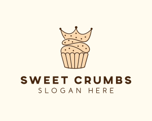 Cupcake Mix Crown logo design