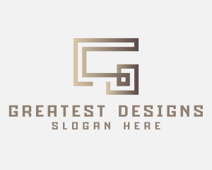 Elegant Modern Labyrinth Letter G logo design