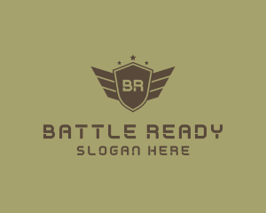 Military Rank Insignia Shield logo design