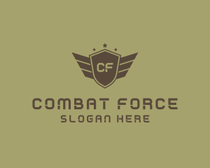 Military Rank Insignia Shield logo design