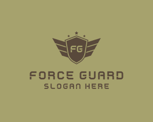 Military Rank Insignia Shield logo design