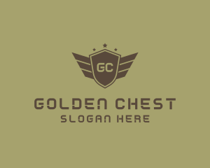 Military Rank Insignia Shield logo design