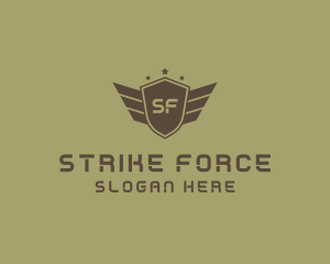 Military Rank Insignia Shield logo design