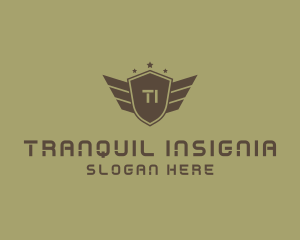 Military Rank Insignia Shield logo design