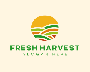 Farming Crops Field logo design