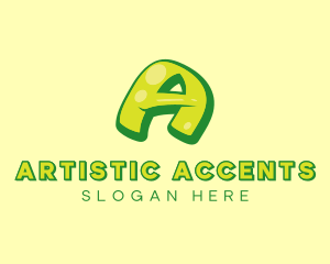 Graphic Gloss Letter A logo design