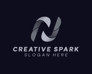 Creative Advertising Letter N logo