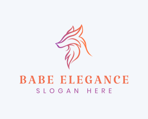 Elegant Wolf Head logo design