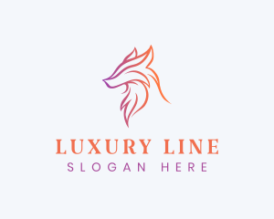 Elegant Wolf Head logo design