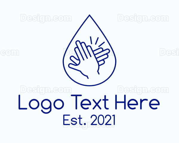 Blue Hands Sanitizing Logo