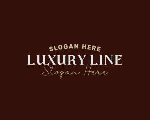 Luxury Apparel Wordmark logo design