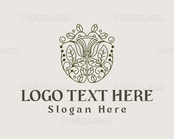 Beautiful Floral Ornament Logo