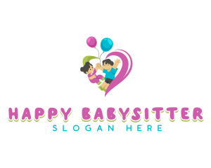 Party Balloon Children logo design