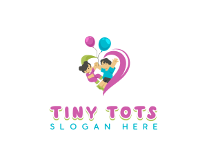 Party Balloon Children logo design