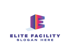 3d Letter E Company logo design