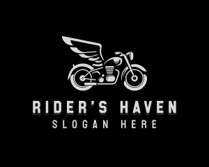 Rider Motorcycle Wings logo design