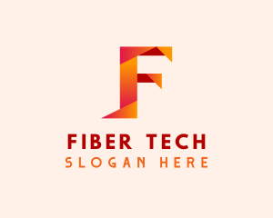 Generic Origami Tech Letter F logo design