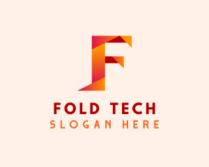 Generic Origami Tech Letter F logo design