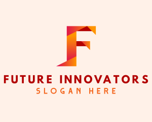 Generic Origami Tech Letter F logo design