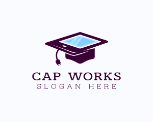 Digital Tablet Graduation logo design