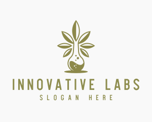Marijuana Laboratory Flask logo