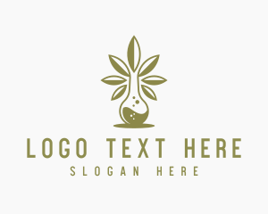 Laboratory - Marijuana Laboratory Flask logo design