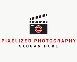 Camera Clapper Film logo design