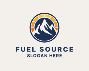 Solar Power Mountain logo design