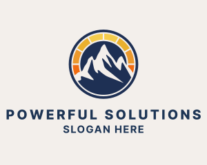 Solar Power Mountain logo design