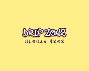 Graffiti Paint Drip logo design