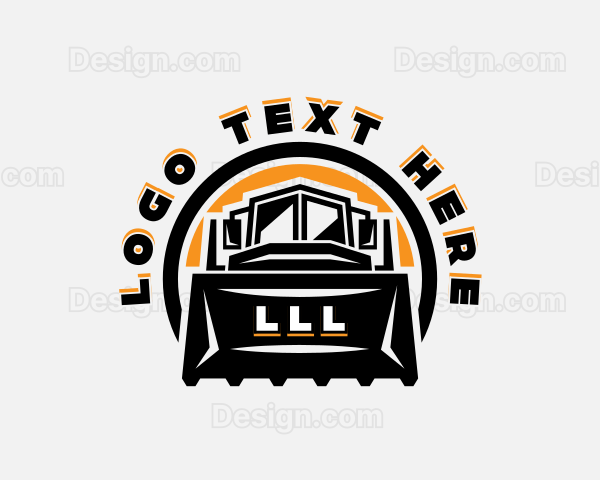 Front Loader Heavy Equipment Logo