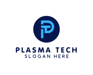 Digital Cyber Letter PT Tech logo design