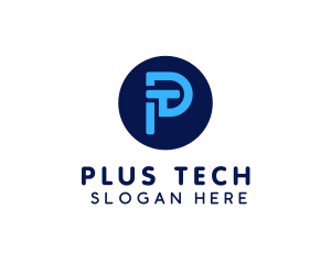 Digital Cyber Letter PT Tech logo design