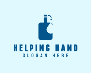 Liquid Soap Hand Sanitizer logo design