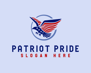 Patriotic Eagle Wings logo design