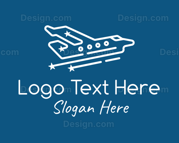 Minimalist Private Plane Logo